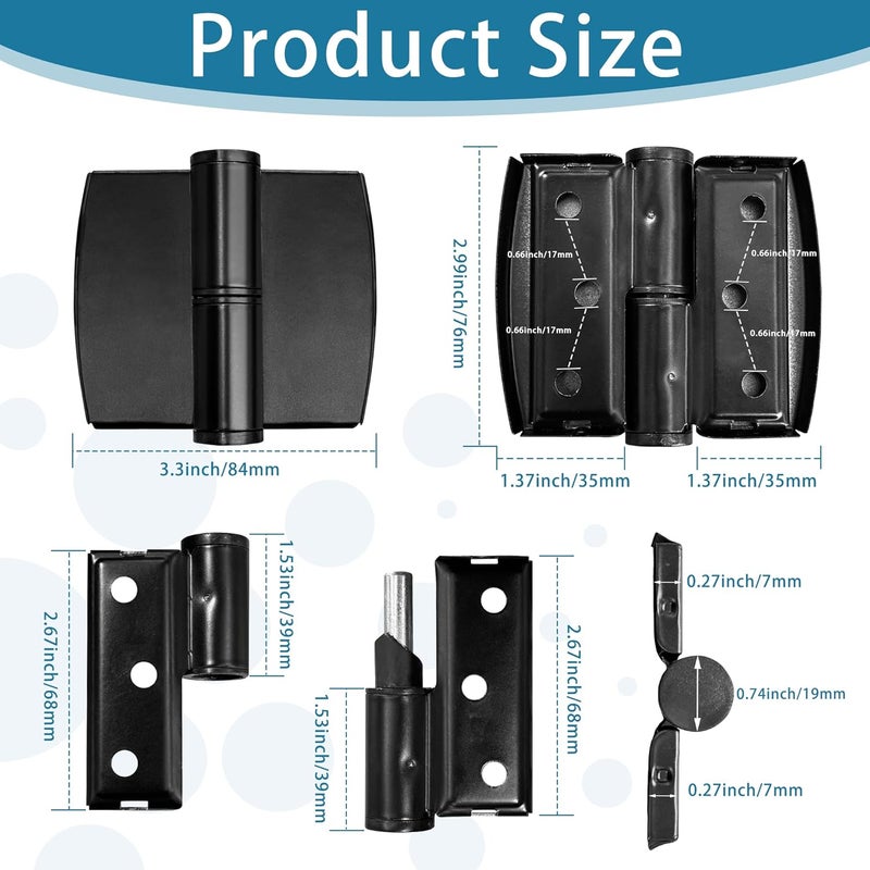 KYIEN 2Pcs Stainless Steel PublicToilet Toilet Partition Hardware Connection Accessories Hotel Shopping Mall Public Toilet Partition Hinge Self-Closing Spring Hinge (Left Side) - Image 3