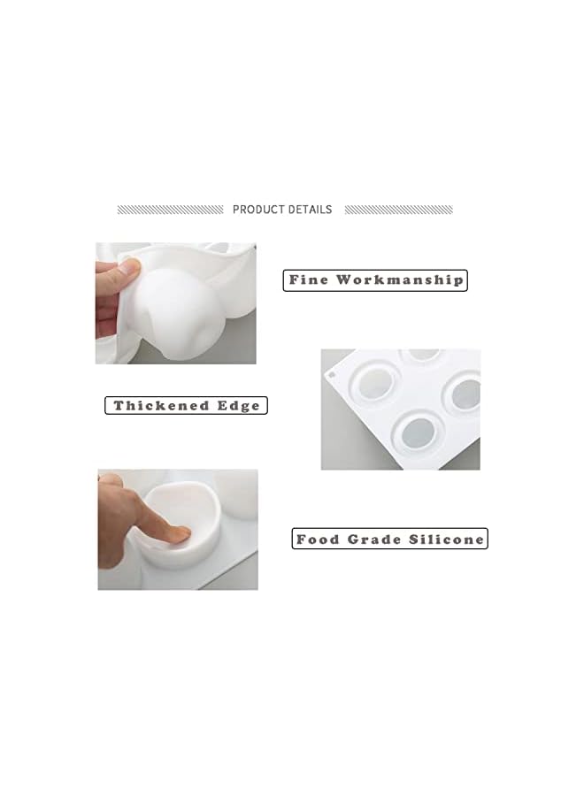 S-TOP Silicone Molds Baking for Mousse Cake, 3D Baking Molds Dessert Molds for Pastry Truffle Pudding Jelly Cheesecake, Apple Shape, 8-Cavity - Image 3