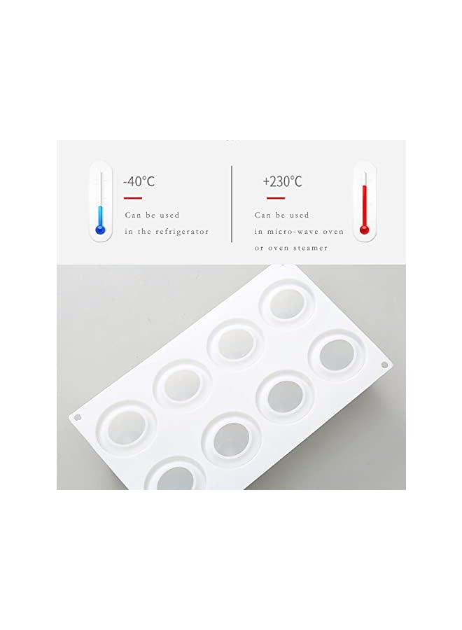 S-TOP Silicone Molds Baking for Mousse Cake, 3D Baking Molds Dessert Molds for Pastry Truffle Pudding Jelly Cheesecake, Apple Shape, 8-Cavity - Image 4