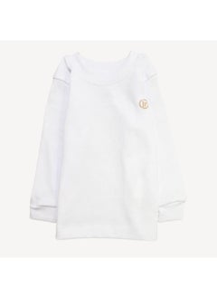 Junior Plain White Long-Sleeved Undershirt  - Image 1