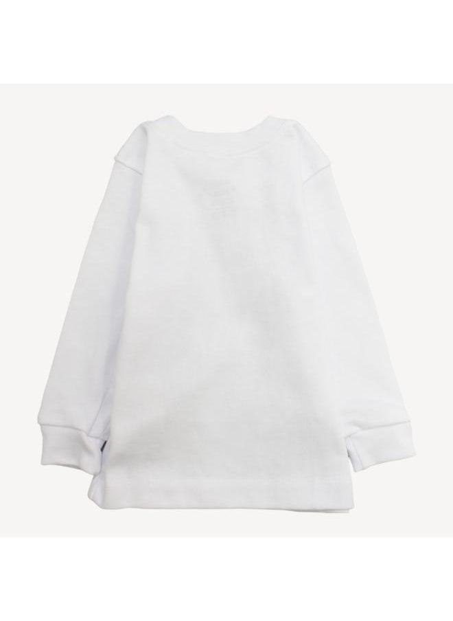 Junior Plain White Long-Sleeved Undershirt  - Image 2