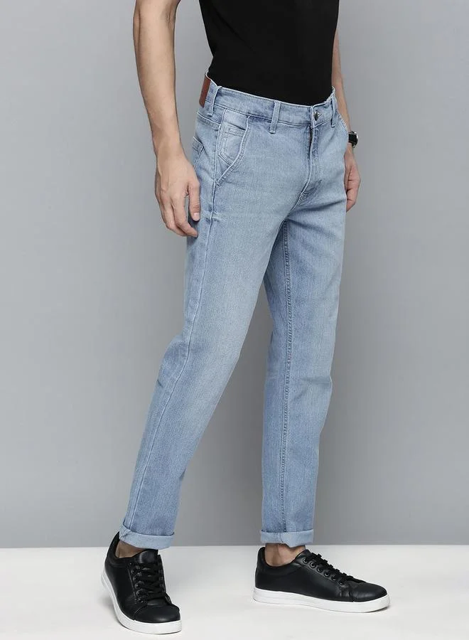 شركة المرآب الهندية جينز بقصة ضيقة بخصر متوسط