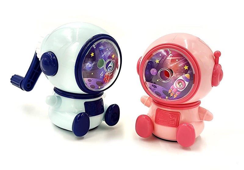 Niku Niku Space Astronaut Pencil Sharpener for Kids Table Sharpener Machine Birthday Return Gift Pencil Cutter Machine Sharpeners for School Supply and Office Pack of 1 Random Colour - Image 2