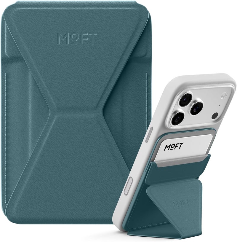 MOFT Magnetic Wallet Stand Compatible with iPhone 17/16/15/14/13/12 Series, Angle Adjustment & Magsafe Compatible MOVAS Phone Stand,Jungle - Image 1