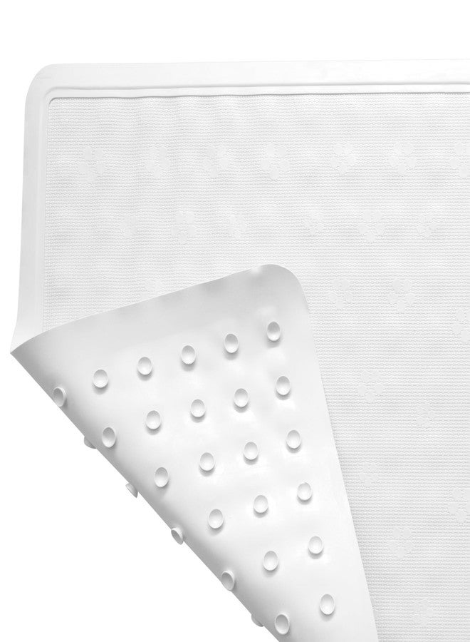 Bath Bliss Anti-Slip Jumbo Bath Mat | Dimensions: 18 x 36 | Great for Bathtub | Shower | Adult & Kids Safety | Bathroom Accessories | White - Image 5