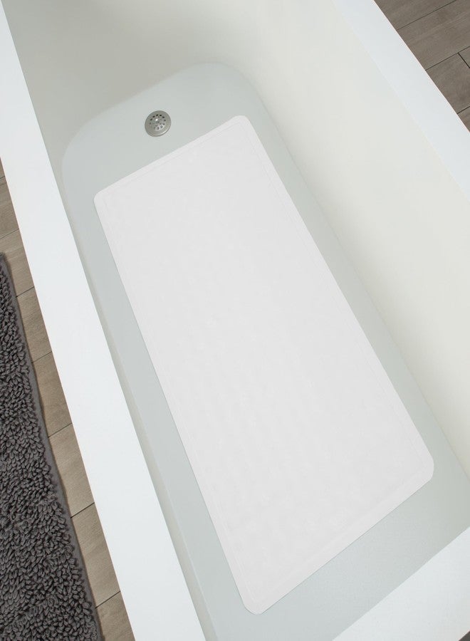 Bath Bliss Anti-Slip Jumbo Bath Mat | Dimensions: 18 x 36 | Great for Bathtub | Shower | Adult & Kids Safety | Bathroom Accessories | White - Image 3