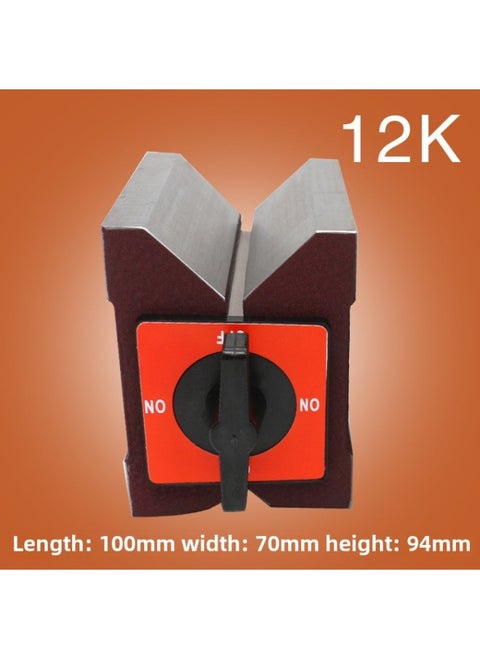 Switch Type Magnetic Seat Wire Cutting Strong Magnetic Seat Strong Magnetic Magnetic Table V Magnet Seat Triangular Table 6T12T-Color:Triangular Platform 12k
