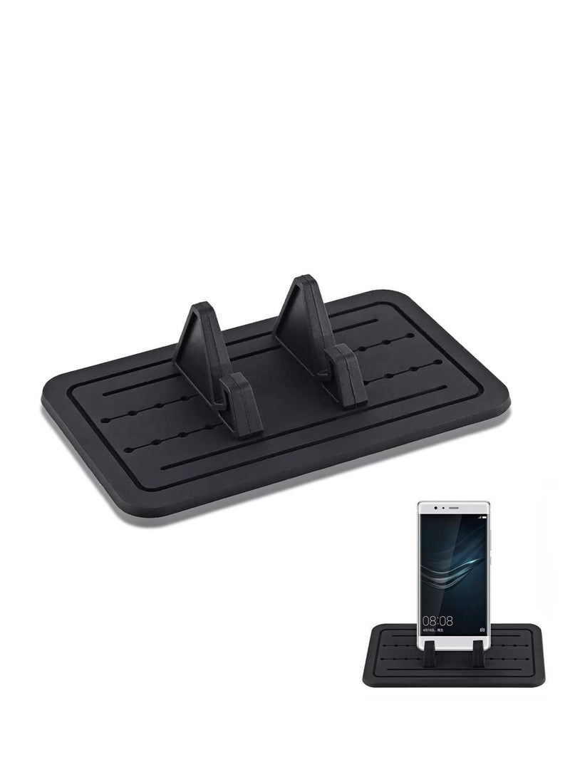 Excefore Car Phone Holder Anti-Slip Silicone Dashboard Car Pad Adjustable Smartphone Holder for Car/Home/Office Compatible with iPhone - Image 1