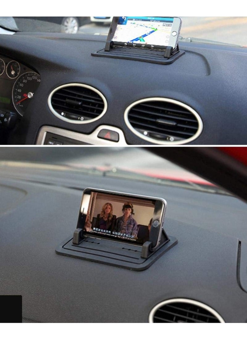 Excefore Car Phone Holder Anti-Slip Silicone Dashboard Car Pad Adjustable Smartphone Holder for Car/Home/Office Compatible with iPhone - Image 4