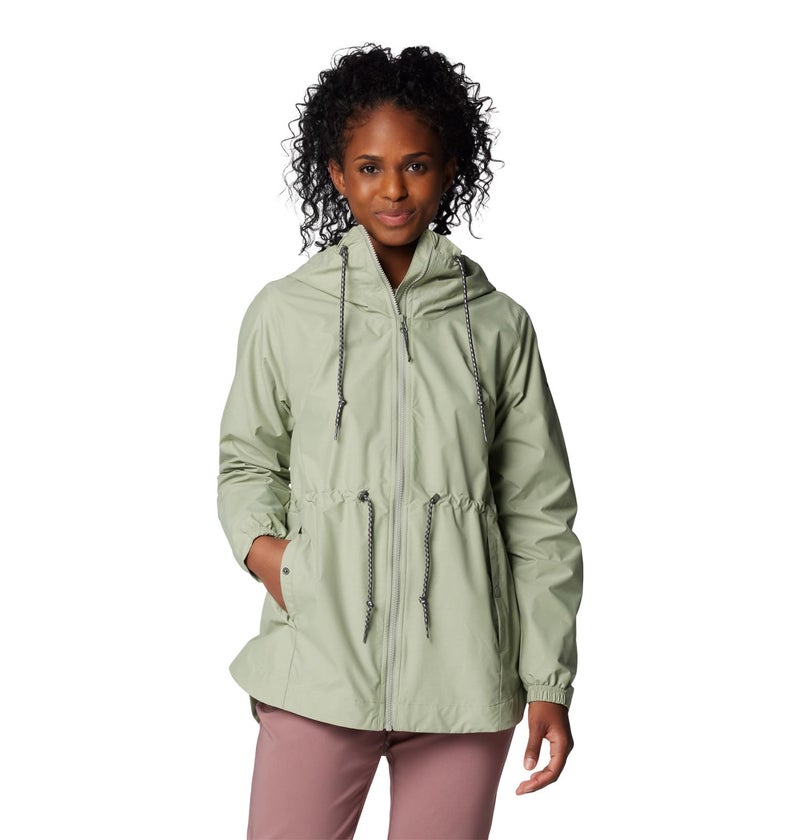 Columbia Womens Lillian Ridge II Waterproof Rain Jacket Safari Small