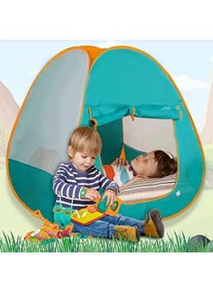 BabyGo BabyGo Ball Pool Tent House for Kids, Pop Up Ball Pit Play Tent House for Boys Girls, Babies and Toddlers Indoor& Outdoor(Green Orange), Tent House Theme  - Image 3