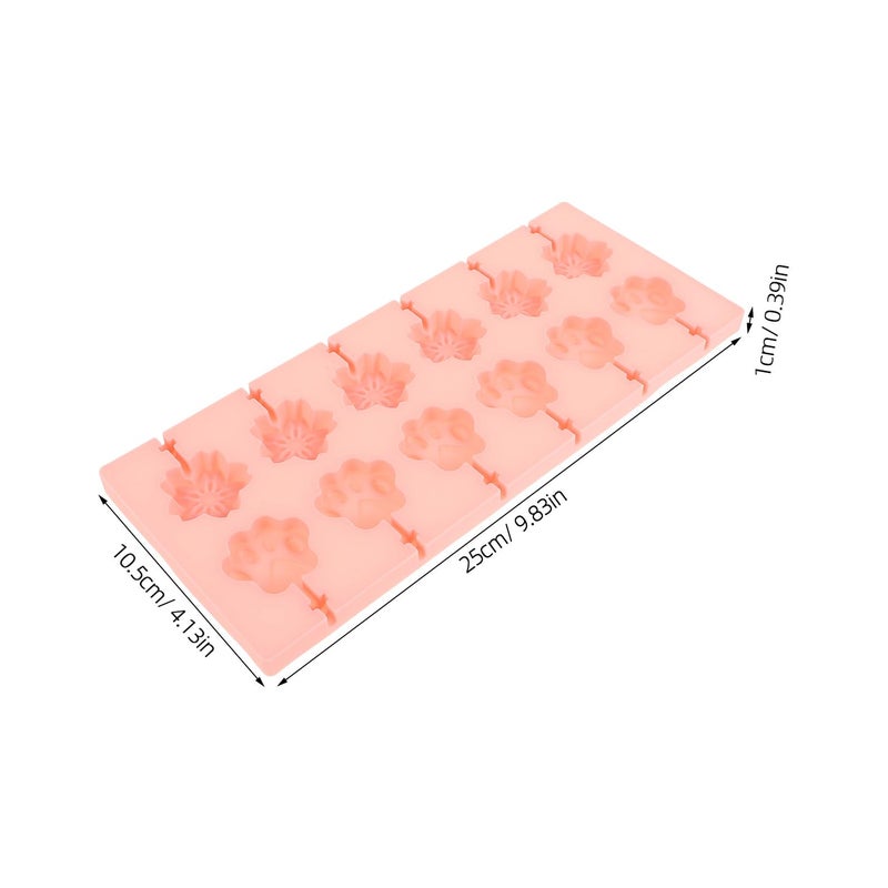 Silicone Baking Mold 12 Cavity Cherry Blossom Cat Paw Design With Lid - Image 3