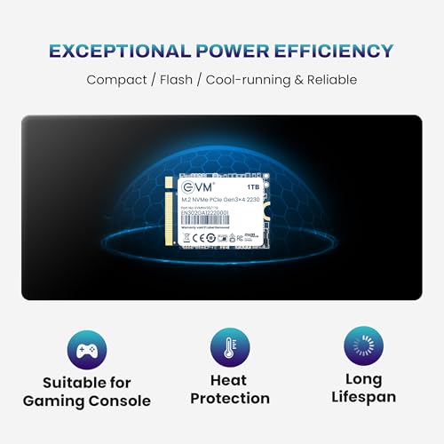 EVM 1TB M.2 NVMe SSD 2230 | PCIe Gen3x4 Internal SSD | 3000MB/s Read | 1900MB/s Write | 3D NAND Flash | Ultra Fast Storage | Compact Size | Laptop & Mini PC Compatible | 5 Year Warranty (EVMNV30/1TB) - Image 4