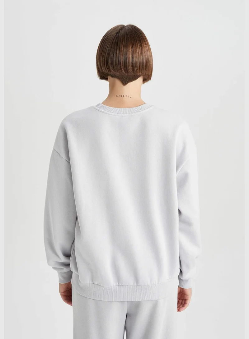 DeFacto Woman Crew Neck Knitted Sweatshirt