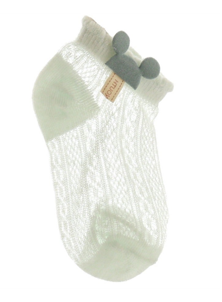 DOOKOO Baby Socks Summer Thin baby Socks Floral Super Comfortable 4 Pairs - Image 4