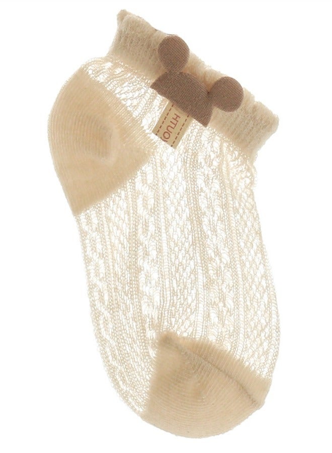 DOOKOO Baby Socks Summer Thin baby Socks Floral Super Comfortable 4 Pairs - Image 2