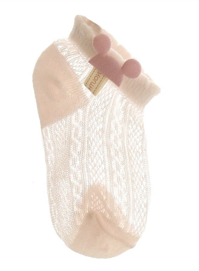 DOOKOO Baby Socks Summer Thin baby Socks Floral Super Comfortable 4 Pairs - Image 3