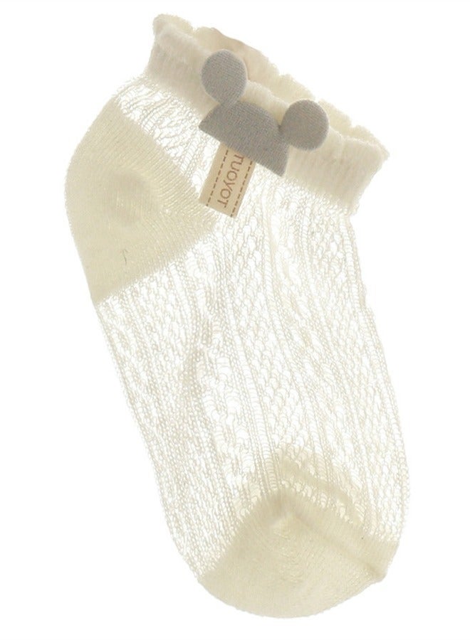 DOOKOO Baby Socks Summer Thin baby Socks Floral Super Comfortable 4 Pairs - Image 5