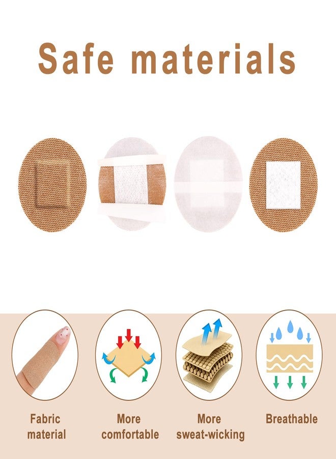Fukaisu 120pcs Round and Oval Face Bandages, Elastic Fabric Adhesive with Small Dots Suitable for Skin, Ideal for Nose, Hands and Delicate Wounds (6 Sizes) - Image 3