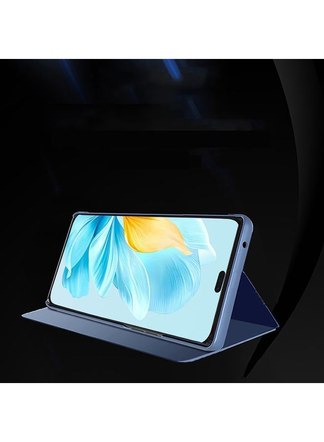 زبون جراب هاتف Honor 200 Lite Global مطلي بمرآة أفقية من الجلد مع حامل - Image 3