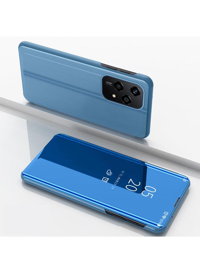 زبون جراب هاتف Honor 200 Lite Global مطلي بمرآة أفقية من الجلد مع حامل - Image 1