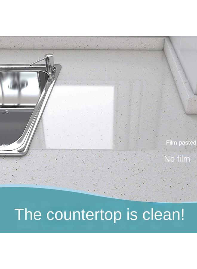 Bluejw Cooktop Film Kitchen Cabinet Glass Countertop Marble Quartz Stone Oil-proof Sticker High Temperature Table Transparent - Image 2