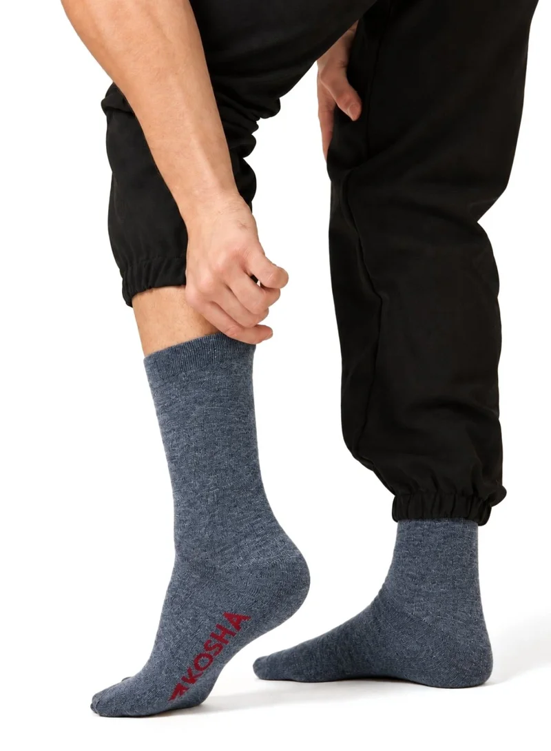 Kosha Olive & Black 2 Pack Men's Merino Wool Everyday Socks for Men | Best Price UAE