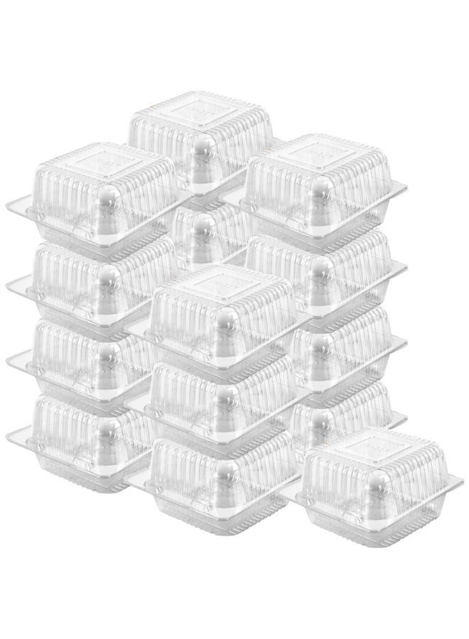 Axe Sickle 150 Count Clear Plastic Hinged Take Out Containers Clamshell Takeout Tray Food Clamshell Containers Outside Diameter for Dessert, Snacksetc, Cakes Slice, Cookies, Salads - Image 1