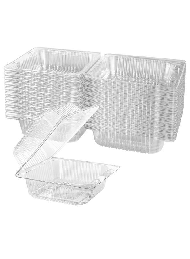 Axe Sickle 150 Count Clear Plastic Hinged Take Out Containers Clamshell Takeout Tray Food Clamshell Containers Outside Diameter for Dessert, Snacksetc, Cakes Slice, Cookies, Salads - Image 4