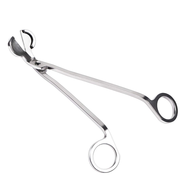 EVERMARKET Candle Wick Trimmer Polished Stainless Steel Wick Clipper Cutter Reaches Deep Into Candles to Cut Spent Wicks Allow Cleaner Burn and Prevent Soot Buildup