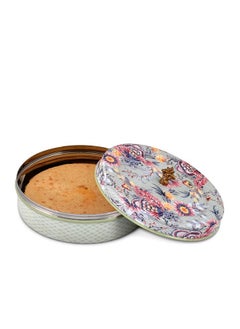 Elan Elan Gingham & Blooms Tight Lid Stainless Steel Colorful Storage Box for Roti/Papad/Chapati | Multipurpose Dabba with Lid | Roti Server | Casserole| Fern Green (1500 ml)  - Image 2