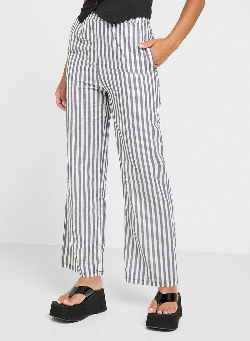 Ginger Pinstripe Pull On Straight Fit Pants - Image 2