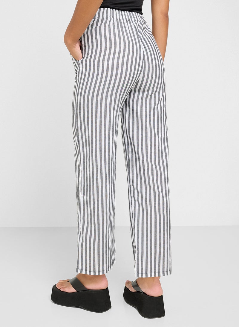 Ginger Pinstripe Pull On Straight Fit Pants - Image 3