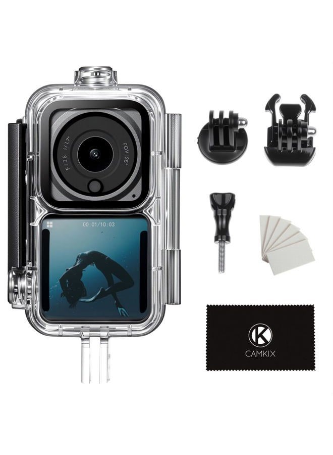Camkix Waterproof Case Compatible with DJI Action 2 Power Combo or DJI Action 2 Dual-Screen Combo -Transparent - Protects Up To 147ft/45M Underwater - Clear Display - Diving, Skiing, Snorkeling Case - Image 2