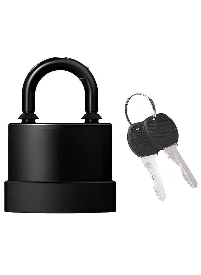 SEVIA Sevia Padlock with Keys for Daily Security Lock Heavy Duty Short Shackle Padlock Waterproof Outdoor Security Lock with Keys for Residential Gates FencesSheds Garages 55mm with 4 Keys  - Image 1