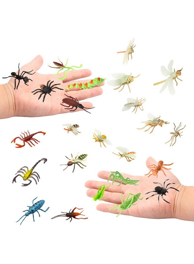 PINOWU Insect Bug Toy Figures For Kids Boys Girls (24Pcs), 2-4” Fake Bugs - Spiders, Cockroaches, Scorpions, Crickets, Lady Bugs, Mantis And Worms For Education And Christmas Party Favors - Image 4