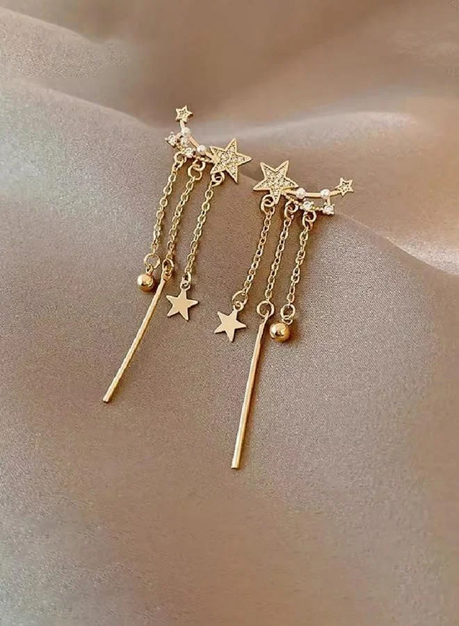 Take Two Rhinestone Embellished Earrings with Tassels