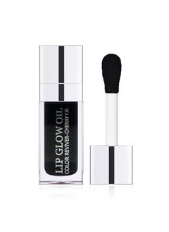 Plumping Lip Gloss Hydrating Lip Gloss Tinted Lip Balm Big Brush Head Glitter Shine Long Lasting Nourishing Nonsticky Fresh Texture Black