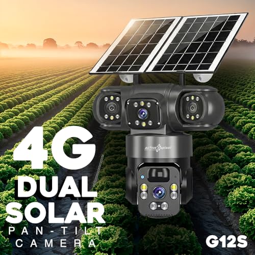 Active Pixel 4G Solar Powered 4MP CCTV Camera with 2+1 Lens | PTZ 360° Wireless Outdoor Security Camera | Motion Detection, SIM Card Slot, 2-Way Audio, IP66 Waterproof - G12s - Image 4