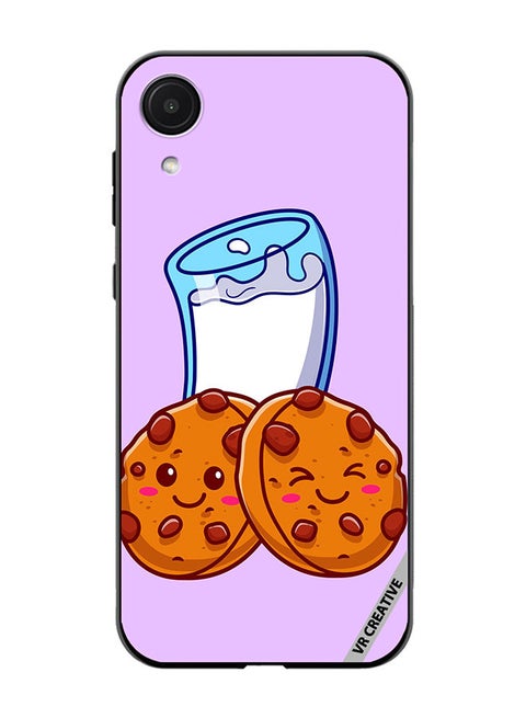 Protective Case Cover For Samsung Galaxy A03 Core Milk And Cookies Design Multicolour