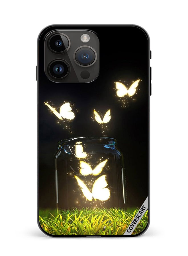 COVERSCART Protective Case Cover For Apple iPhone 15 Pro Max Butterflies In The Jar Design Multicolour - Image 1