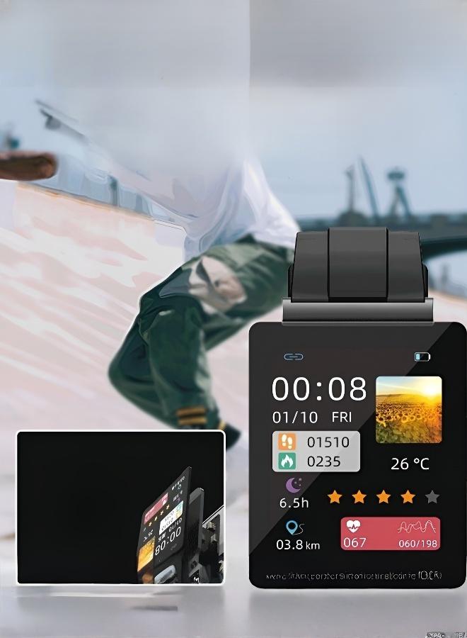 ساعة KS01 الذكية: قياس سكر الدم بدون جرح، نبضات القلب، الضغط، الأكسجين، الحرارة، NFC والأمن الذكي - Image 5