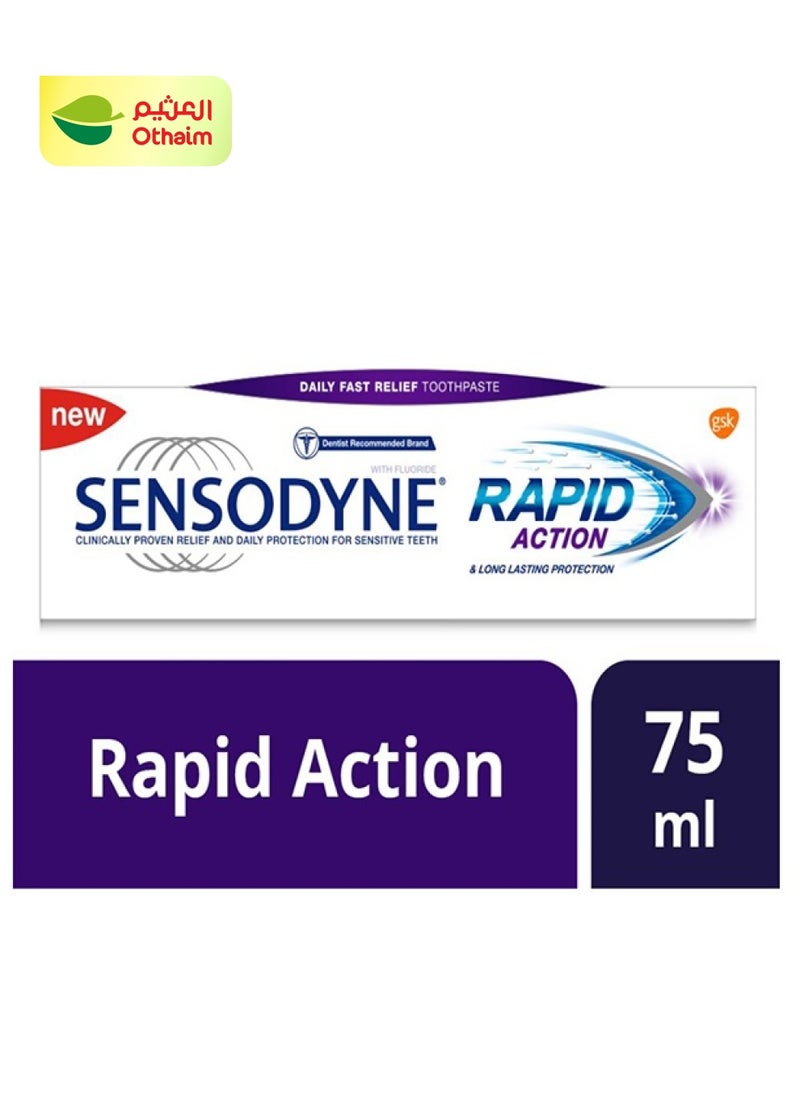 Sensodyne Rapid Action ToothPaste for Sensitive Teeth, 75 ml