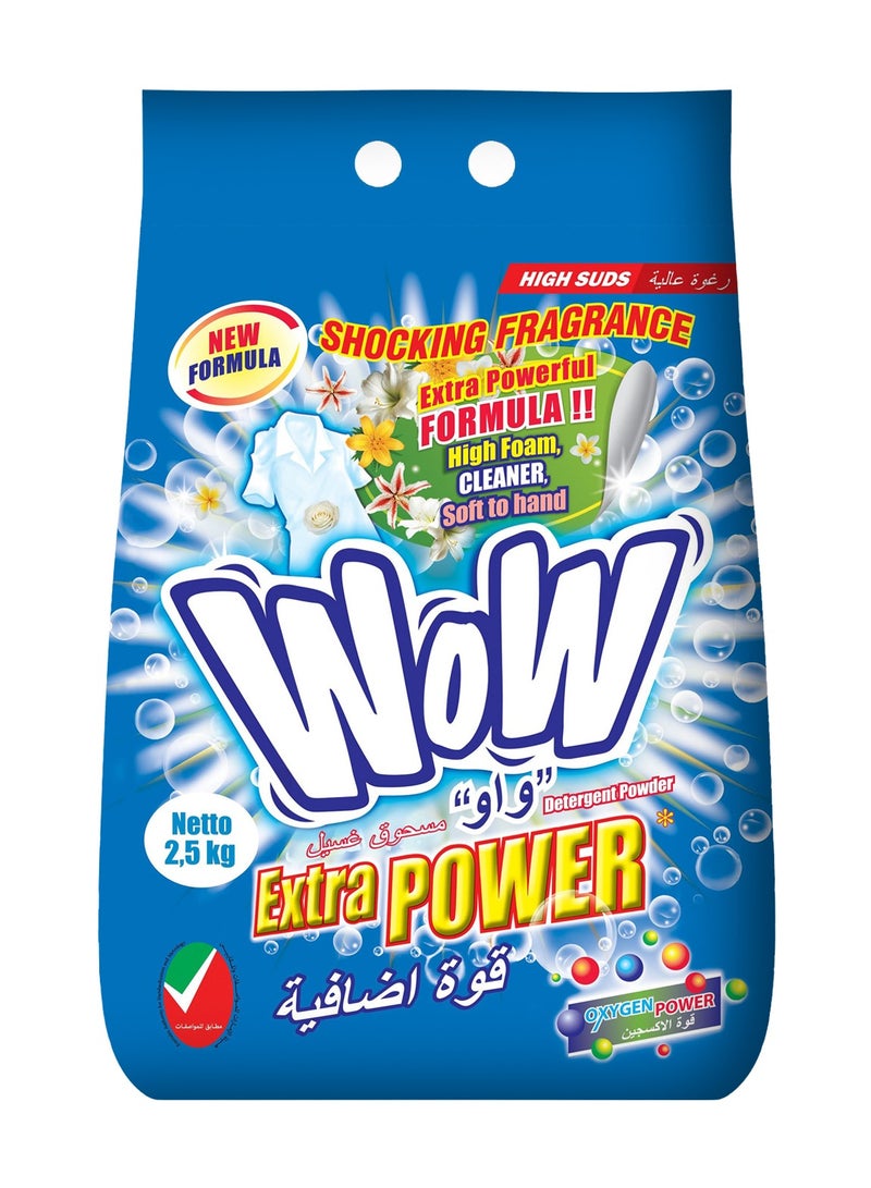 WOW Wow Detergent Powder 2.5kg - Fresh Lime Green Formula  - Image 1