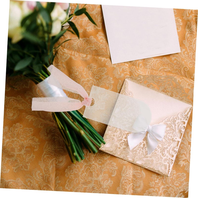 White Acrylic Wedding Seating Tags With Ribbon 10pcs Reserved Signs For Party Decor - Image 3