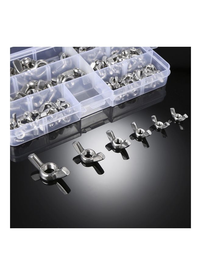 NIBEMINENT 98-Piece Stainless Steel Cap Nut Set Silver 17x2.5x10cm  - Image 3