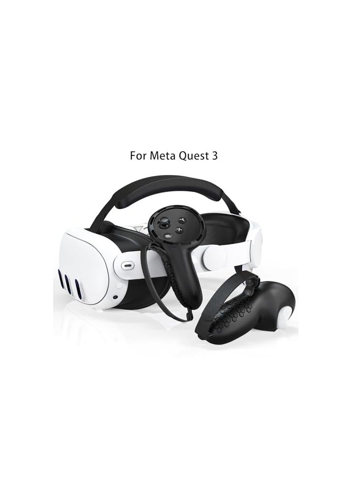 erorex Controller Grips for Oculus Quest 3 - Comfortable Silicone Cover with Controller Hand Straps, 2Pcs Rocker Cap and Joystick Protection - Image 2
