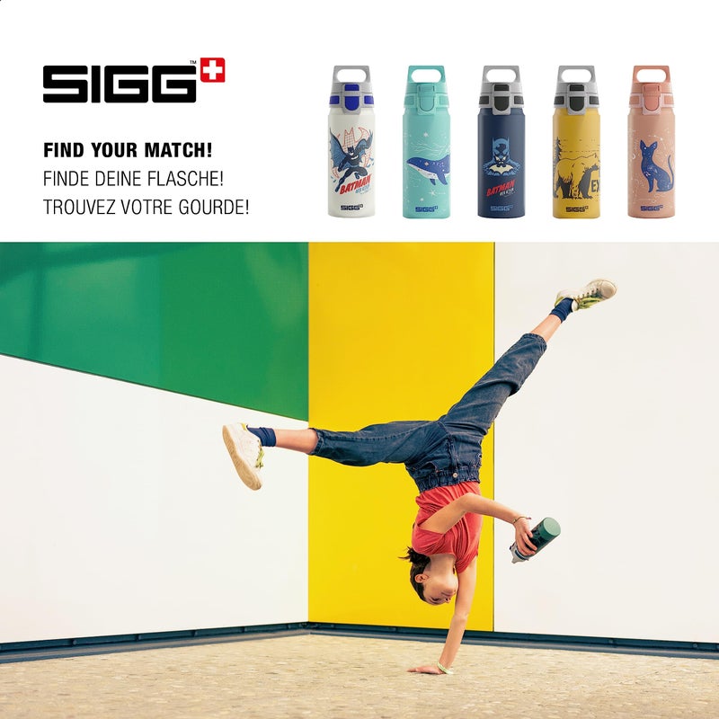 Sigg - Aluminium Kids Water Bottle - WMB ONE Mountain Lion - Suitable For Carbonated Beverages - Leakproof - Lightweight - BPA Free - Climate Neutral Certified - Dark Green - 20 Oz - Image 5