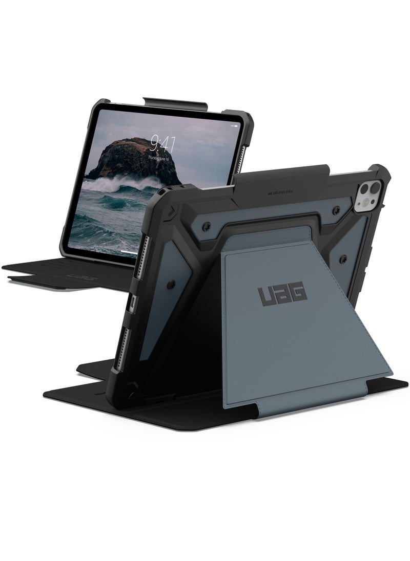 Urban Armor Gear - UAG Metropolis SE for iPad Pro 11 inch Case Cover (2024) M4 with Pencil Holder and Adjustable Multi-Angle Viewing Stand - Cloud Blue - Image 1
