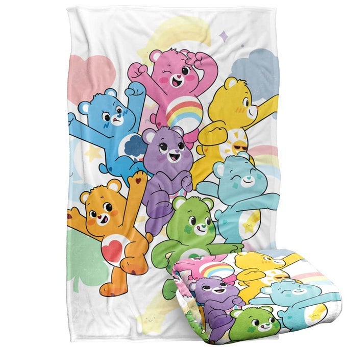 CARE BEARS BLANKET 36 X 58 CARE BEARS SILKY TOUCH SUPER SOFT THROW BLANKET
